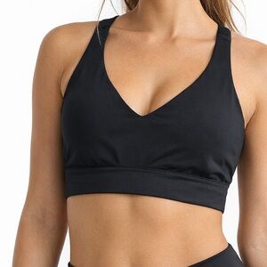 All In Motion Black Strappy Back Sports Bra XXL NWT Light Support Yoga Gym